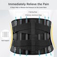thumbnail image 3 of Double Pull Lumbar Lower Back Support Belt Brace Neoprene For Spine Posture Pain, 3 of 5
