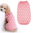 thumbnail image 2 of Kcodviy Cat Pet Sweater Cute Dog Clothe Heart Pattern Dog Clothes Sweaters for Dogs Small Pet Supplies Dog Clothes Bulk Dog Clothes for Medium Dogs Dog Clothes, 2 of 7
