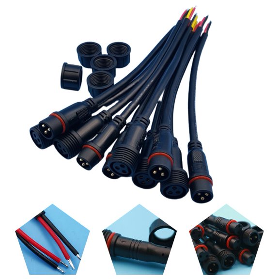 Lefu 5 Paires Connecteur de Câble LED Mâle et Femelle Étanche IP65 2/3 Broches 22AWG