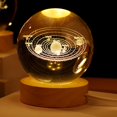 thumbnail image 4 of GROWTH TANK 3D Crystal Ball Night Lamp Bedside Lamp Astronomy Night Lamp with Base LED Light Solar System, 4 of 9