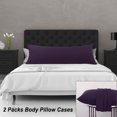 thumbnail image 3 of Unique Bargains Microfiber Body Pillow Cases Silky-Soft Pillowcase Envelope Closure 2pcs, 3 of 9