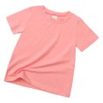 thumbnail image 3 of B91xZ T-Shirts pour Grandes Filles, Manches Courtes, Col Rond, Rose 2-3 Ans, 3 of 4