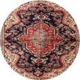 thumbnail image 1 of Ahgly Company Indoor Round Traditional Red Medallion Area Rugs, 3' Round, 1 of 6