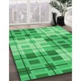thumbnail image 3 of Ahgly Tapis Rond Lavable en Machine Intérieur Transitionnel Vert Menthe, 4 Pieds Rond, 3 of 7