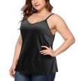 thumbnail image 2 of ohmzyzo Womens Plus Size Tank Tops V Neck Sleeveless Cami Adjustable Spaghetti Strap Camisole Summer Basic Tank Shirts, 2 of 6