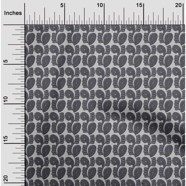 oneOone Cotton Poplin Fabric Abstract Block Printed Fabric 1 Yard 42 Inch Wide