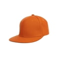 thumbnail image 1 of Top Headwear Plain Flat Bill Fitted Hat, Orange 7 3/4, 1 of 2