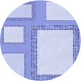 thumbnail image 1 of Ahgly Company Tapis Rond Lavable en Machine Intérieur Transitionnel Bleu Céleste, 8 Pieds Rond, 1 of 7