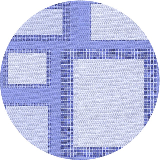 Ahgly Company Tapis Rond Lavable en Machine Intérieur Transitionnel Bleu Céleste, 8 Pieds Rond