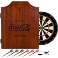 thumbnail image 1 of Ensemble d'Armoire à Fléchettes en Bois Coca Cola - Logo Gravé, 1 of 2