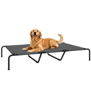 PawHut Elevated Outdoor Dog Bed, Raised Dog Bed for Large Dogs, Grey