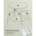 thumbnail image 3 of Snow White Table Basse Ronde à 2 Niveaux avec Rangement - 31,5 x 17,7 Pouces, Facile à Assembler pour Salon, 3 of 7