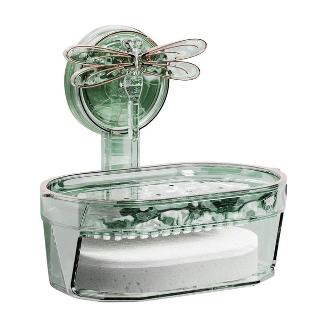 Sucker Soap Household Wall Mounted Non Perforated Drainage Soap Box Sponge Bathroom Shelf Soap Rack
