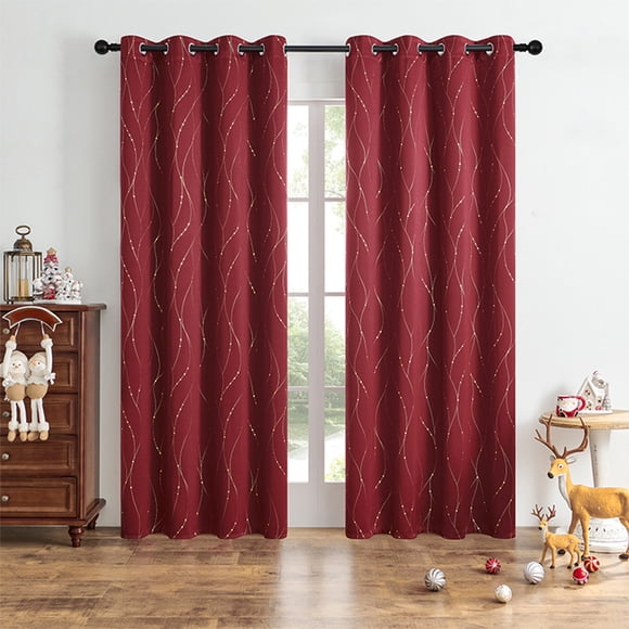 TopLLC Home Decor, Room Decor, Wall Decor Curtains Curtain Panel Pair 39 Inch W X 78 Inch L Curtain Set Stacking Elegant Curtains For Bedroom Curtains Round Hole Curtains Polyester Curtain Fabrics