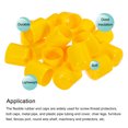thumbnail image 4 of Unique Bargains 20 Pcs Capuchons d'Extrémité en Caoutchouc 22mm Couvre-Vis en PVC Vinyle Protecteur de Filetage de Vis Capuchons Ronds pour Tablette en Fil Jaune, 4 of 5