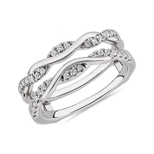 0,20 Ct P.t. Rond Véritable Diamond Superbe Alliance Éternité pour Femmes en Platine Massif 950 Taille 3,5