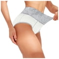 thumbnail image 3 of RKSTN 4Pc Womens Boxer Briefs High Waist Full Coverage Briefs Soft Breathable Postpartum Panties Patchwork Color Stretch Underpants, 3 of 9