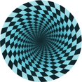 thumbnail image 1 of Ahgly Company Machine Washable Indoor Round Transitional Deep Teal Green Area Rugs, 3' Round, 1 of 7