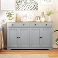 thumbnail image 2 of HOMCOM Sideboard Cabinet with Storage Drawers Adjustable Shelves Grey, 2 of 10