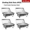 thumbnail image 1 of Ensemble de 4 Chafers Chafing Dish 9 L/8 Q Poêles en Acier Inoxydable Traiteur Format Double, 1 of 8