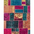 thumbnail image 1 of Ahgly Company Tapis d'Intérieur Rectangulaires Abstraits Bordeaux Vif Rouge Patchwork, 2 Pieds x 5 Pieds, 1 of 6