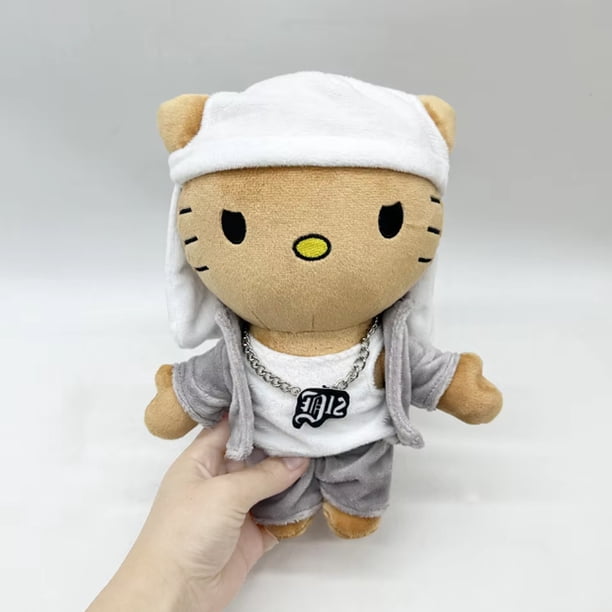 Hello Kitty as Eminem Plush Doll Plushies Soft Stuffed Toys 24cm