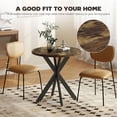 thumbnail image 4 of HOMCOM 29.5" Round Kitchen Table, Dining Table Rustic Brown, 4 of 10