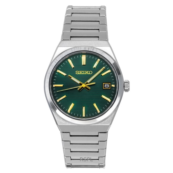Seiko Classic Stainless Steel Green Dial Quartz SUR601P1 100M Men's Watch