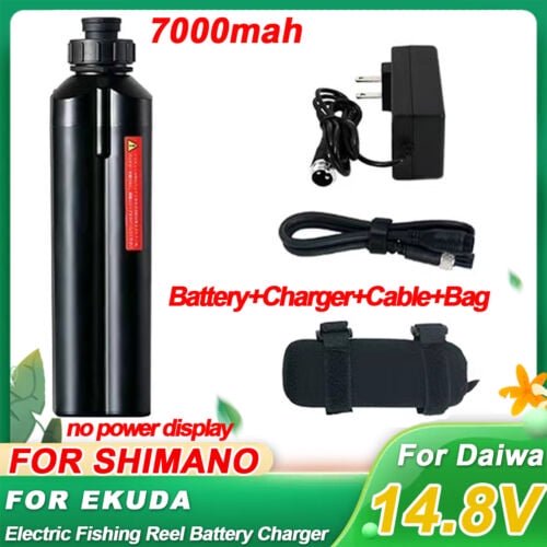 New Sea Fishing Electric Reel Battery 14.8V 7000mAh 3500mAh 10000mah 10.0 Rechargeable Fishing Reel Lithium Battery For SHIMANO DAIWA Droplet power cord cable 2 pin 6pin