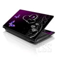 thumbnail image 1 of LSS Autocollant pour Ordinateur Portable, Housse de Protection, Convient de 17 Pouces à 19 Pouces, Papillon Violet, Cœur, Floral, 1 of 1