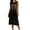 Black, variant on QIUOMBBP Womens Metallic Midi Dresses Sleeveless Crew Neck A Line Sundress Loose Casual Summer Dress for Party Black L