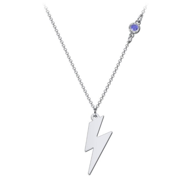 Collier Breloque Éclair avec Pierre Précieuse