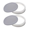 thumbnail image 1 of UPOUART 2pcs Canning Lids Regular Mouth Stainless Steel and Silicone for Home Canning Kitchen Use, 1 of 8
