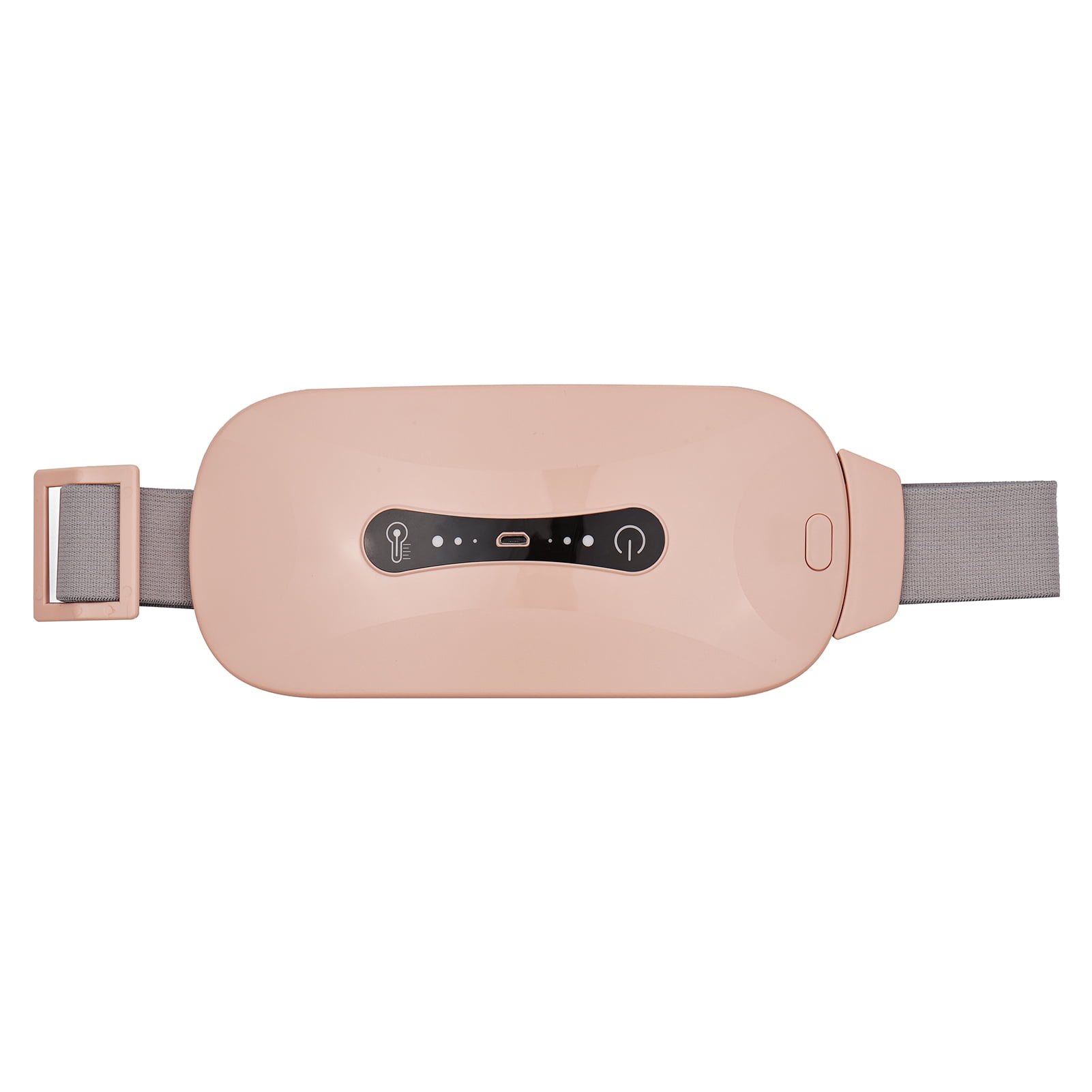 Yeacher Menstrual Heating Pad Portable USB Cable Cordless with 3 Heat Levels and 3 Vibration Massage Modes for Back Belly Pain Cramps for Women and Girl Pink