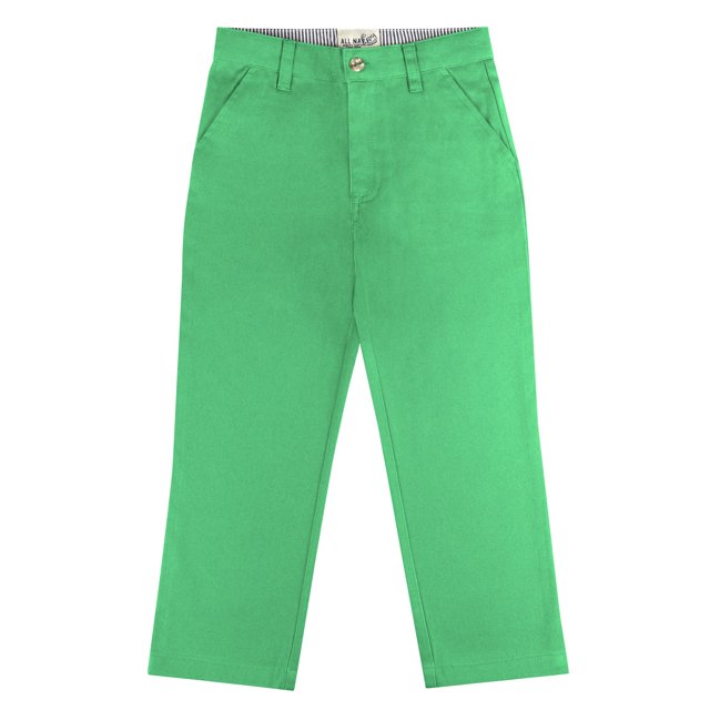 Buyless Fashion Pantalon Garçon devant Plat Coton Doux Décontracté Coupe Régulière Droit