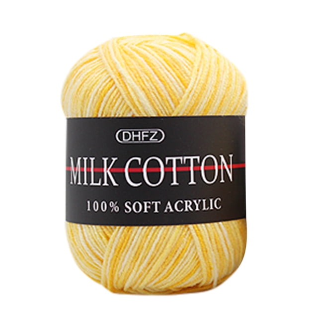 Meitianfacai Fil de Coton et Laine Multicolore, 50 g Fil pour Tricot et Crochet à la Main