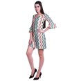 thumbnail image 3 of Moomaya Robe Courte Imprimée pour Femmes, Manches Évasées, Coupe Droite, Robes pour Femmes, Vêtements d'Été Décontractés, 3 of 6