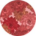thumbnail image 1 of Ahgly Company Machine Washable Indoor Round Transitional Orange Area Rugs, 7' Round, 1 of 7
