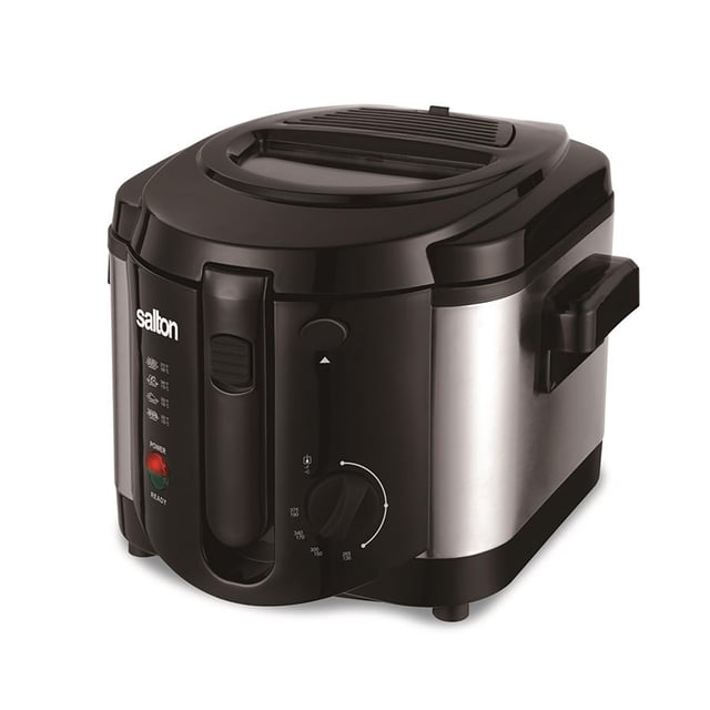 Salton DF2064 - 2L Capacity Fryer with Adjustable Temperature and Removable Lid, Stainless Steel