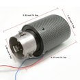 thumbnail image 2 of jinwen Car Universal Carbon Fiber Tailpipe Muffler Tip Red Light 02, 2 of 9