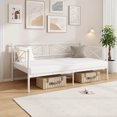 thumbnail image 2 of Gymax Twin Size Metal Daybed Modern Platform Bed w/ Heavy-duty Metal Slat Support White, 2 of 10