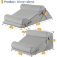 thumbnail image 2 of Wedge Pillows for Adult Adjustable Bed Wedge Pillow for Post Surgery Triangle Pillow Headboard with Bolster Cushion for Sleeping Acid Reflux Neck & Back Support and Dark G, 2 of 9