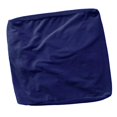 thumbnail image 4 of veasfak Housse de Pouf Carrée en Velours Extensible, Fond Élastique, Lavable, Marine, 4 of 9