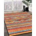 thumbnail image 2 of Ahgly Company Tapis d'Intérieur Carrés Abstraits Brun Chameau, Tapis de Zone Abstraits, 5 Pieds Carré, 2 of 6
