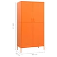 thumbnail image 4 of vidaXL Wardrobe Orange 90x50x180 cm Steel, 4 of 5