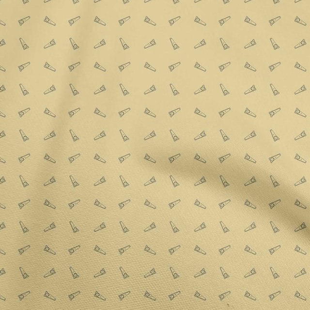 oneOone Tissu Popeline de Coton Jaune Rétro Tissu Imprimé au Mètre 42 Pouces de Large