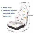 thumbnail image 3 of Lsque Dachshund Dog Puppy Pattern Car Seat Covers for Front Seats , Waterproof Seat Covers for Cars, Sporty Front Seat Covers,Car Seat Cover Protector Front Seats, 3 of 5