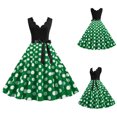 thumbnail image 1 of Kcodviy Robe Vintage d'Été à Pois de Noël pour Femmes, Robe Cocktail pour Femmes, Imprimé, Sans Manches, Décontractée, Soirée, Grande Taille, Robe Patineuse, Fête, Bal, 1 of 5