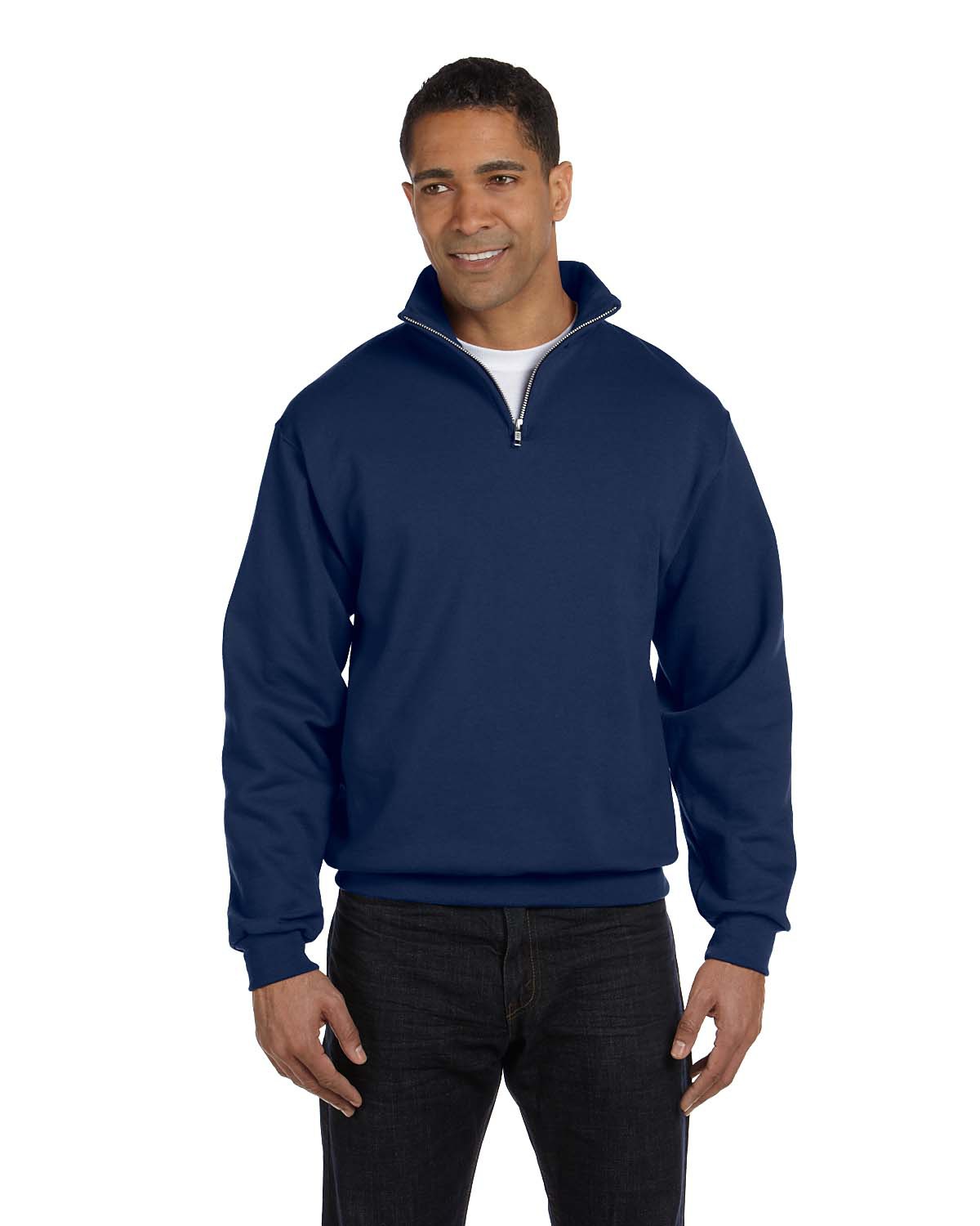 Jerzees Adult 8 oz. NuBlend Quarter-Zip Cadet Collar Sweatshirt - 995M