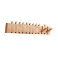 thumbnail image 3 of Siruishop Wall Mounted Coat Rack, Flip Down Wall Hook Rack, Decorative, Entryway Coat Rack Wood color 12 key, 3 of 8